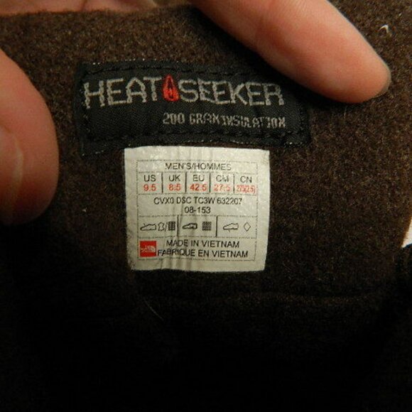 The North Face Waterproof Heat Seeker 200 gram Insulation Brown Boots Size 9.5 main image 4